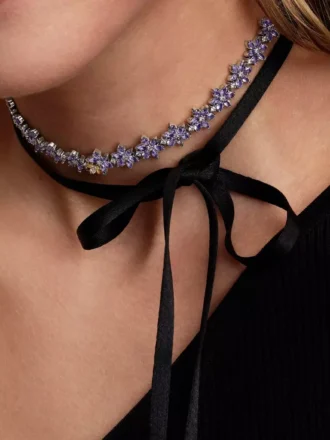 Bridgerton Herbarium & Bee Choker aus Sterlingsilber, 14-karätig vergoldet