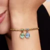 Bridgerton Schmetterling & Biene – teilbarer Dangle Charm aus Sterlingsilber, 14-karätig vergoldet