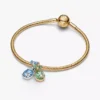 Bridgerton Schmetterling & Biene – teilbarer Dangle Charm aus Sterlingsilber, 14-karätig vergoldet