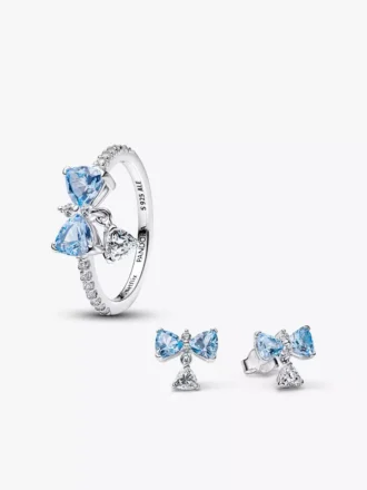 Bridgerton-Schmuckset mit blauer Schleife, 2er-Set