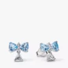 Bridgerton-Set aus blauer Schleifen-Halskette und Ohrringen, 2er-Set Bridgerton-Set aus blauer Schleifen-Halskette und Ohrringen, 2er-Set