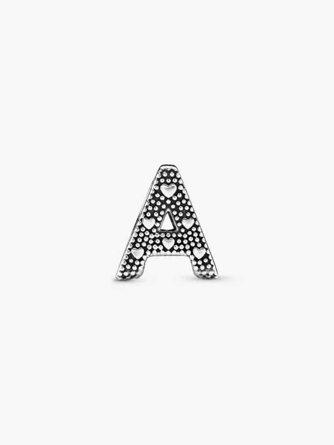 Buchstabe A Alphabet-Charm aus Sterlingsilber