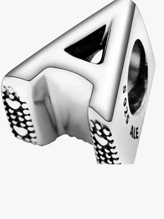 Buchstabe A Alphabet-Charm aus Sterlingsilber