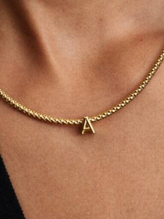 Buchstabe A Charm – 14 Karat vergoldet