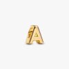 Buchstabe A Charm – 14 Karat vergoldet