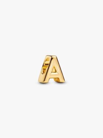 Buchstabe A Charm – 14 Karat vergoldet