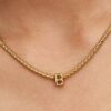Buchstabe B Alphabet-Charm – 14 Karat vergoldet