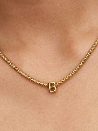 Buchstabe B Alphabet-Charm – 14 Karat vergoldet