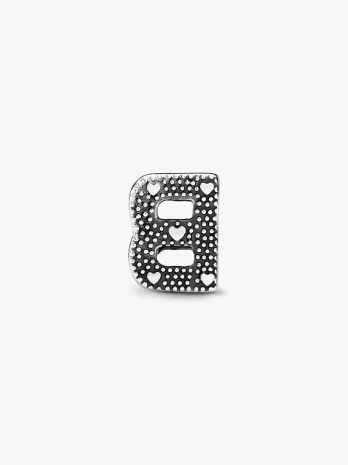Buchstabe B Alphabet-Charm aus Sterlingsilber
