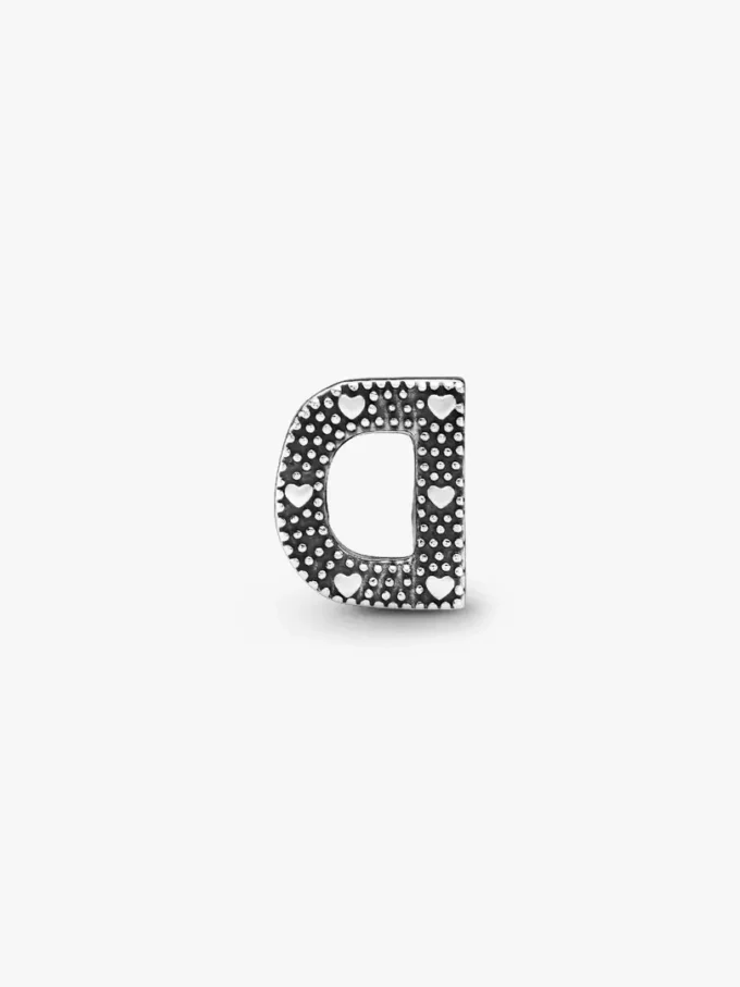 Buchstabe D Alphabet-Charm aus Sterlingsilber