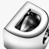 Buchstabe D Alphabet-Charm aus Sterlingsilber