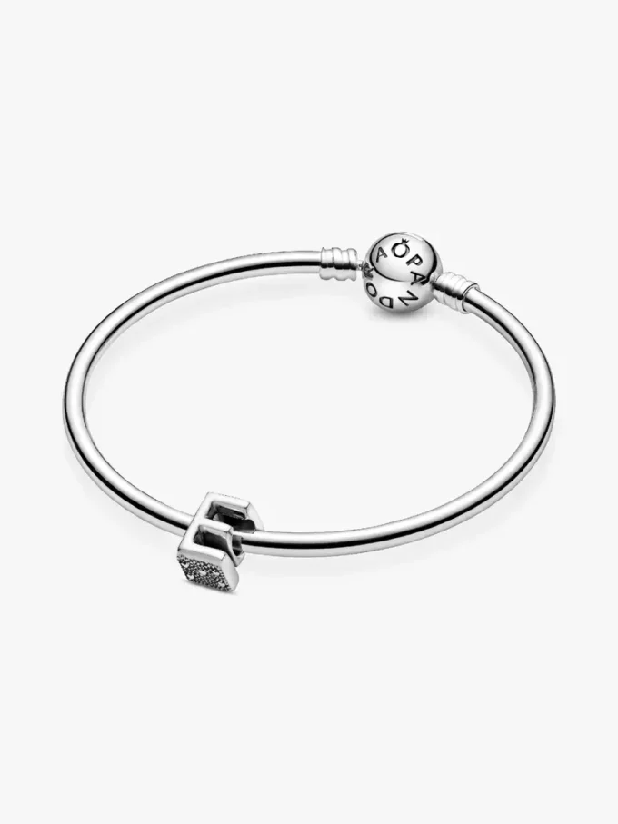 Buchstabe E als Alphabet-Charm aus Sterlingsilber