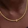 Buchstabe F als Alphabet-Charm, 14 Karat vergoldet