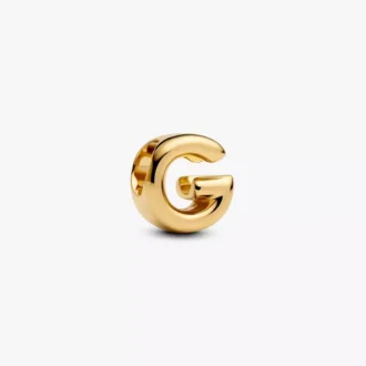 Buchstabe G Alphabet-Charm, 14-karätige Vergoldung