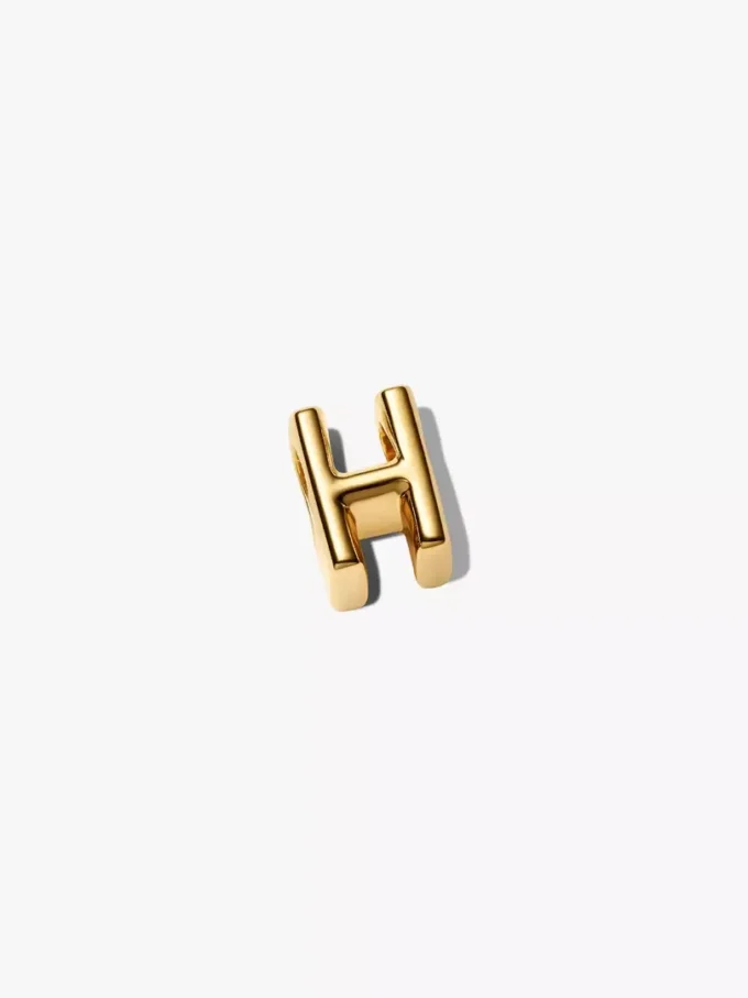 Buchstabe H Alphabet-Charm, 14 Karat vergoldet