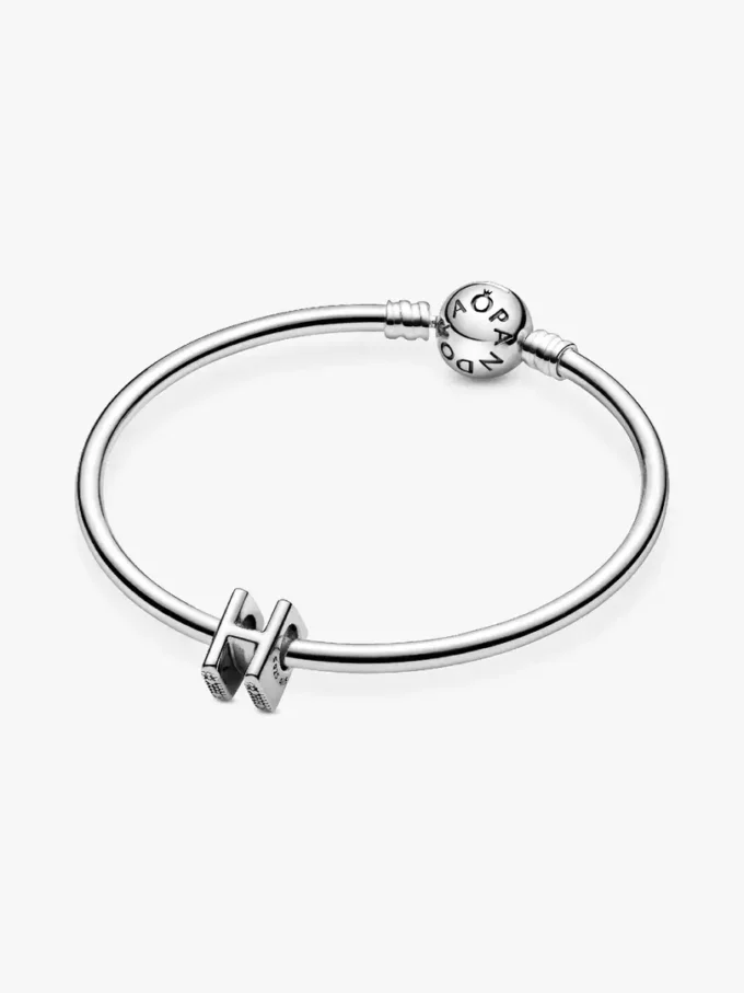 Buchstabe H Alphabet-Charm aus Sterlingsilber