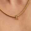 Buchstabe „i“ Alphabet-Charm, 14 Karat vergoldet