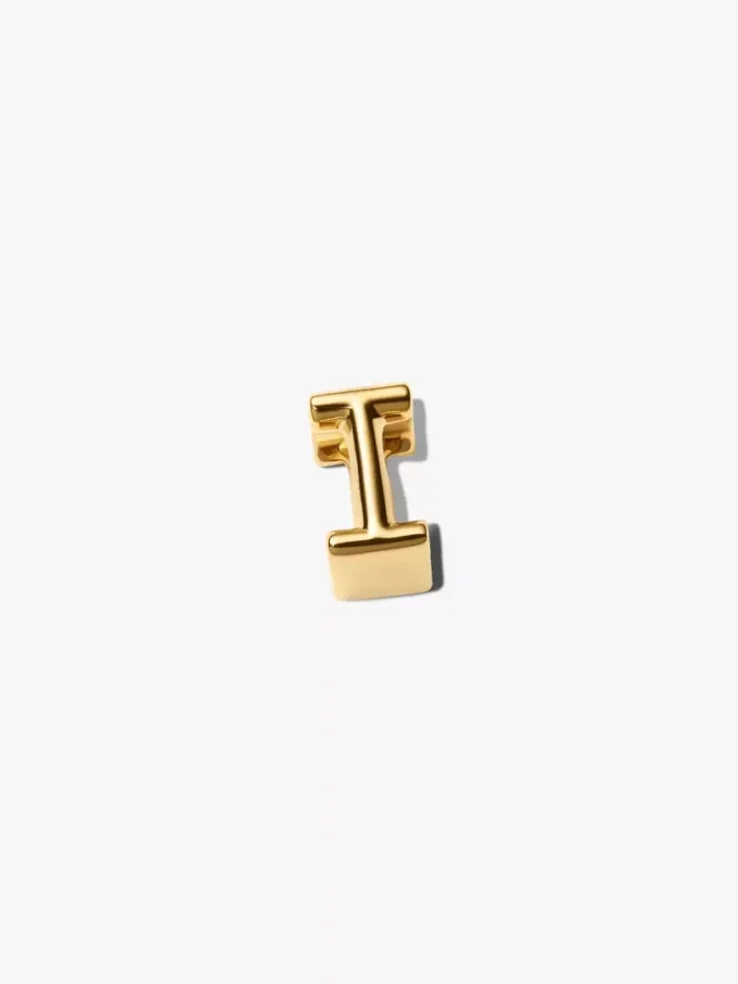 Buchstabe „i“ Alphabet-Charm, 14 Karat vergoldet