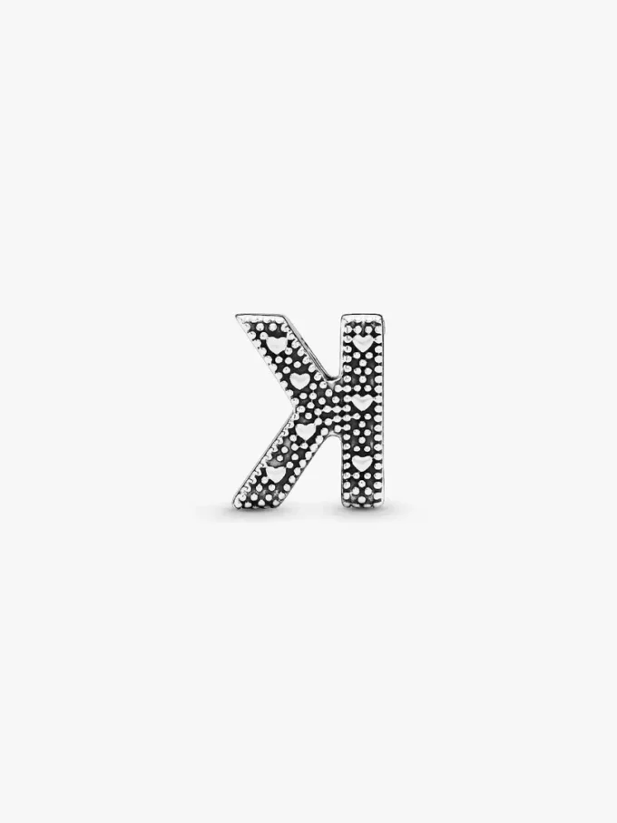 Buchstabe K Alphabet-Charm aus Sterlingsilber