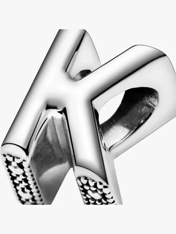 Buchstabe K Alphabet-Charm aus Sterlingsilber