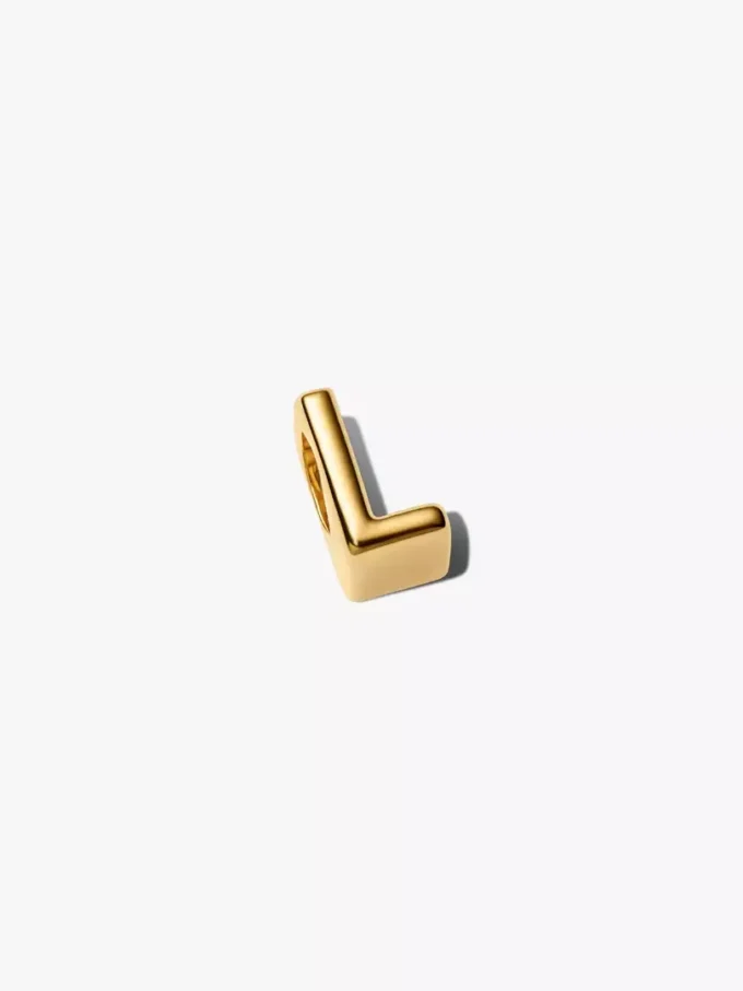 Buchstabe L als Alphabet-Charm, 14-karätig vergoldet