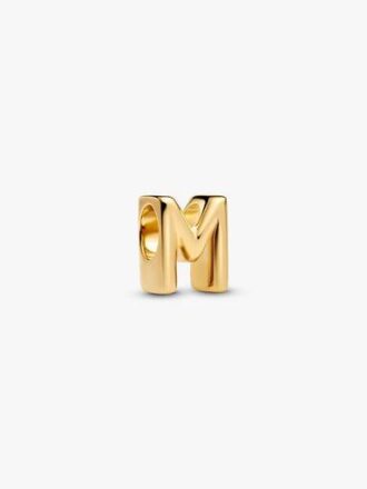 Buchstabe M Alphabet-Charm – 14 Karat vergoldet