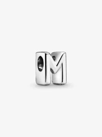 Buchstabe M Alphabet-Charm aus Sterlingsilber