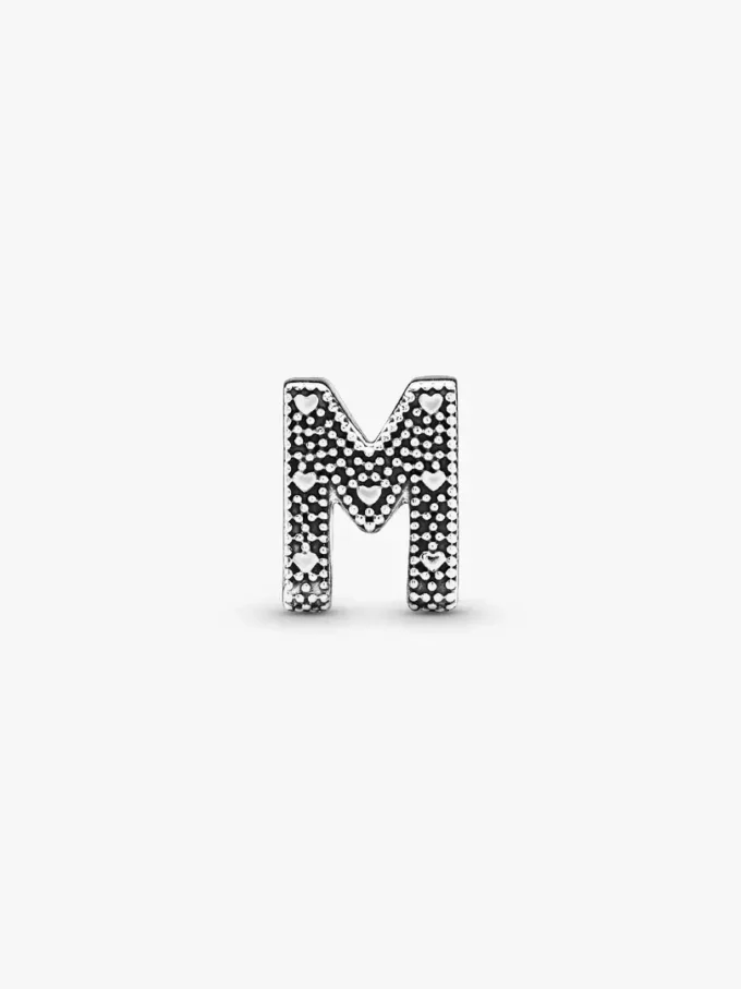 Buchstabe M Alphabet-Charm aus Sterlingsilber