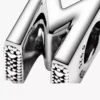 Buchstabe M Alphabet-Charm aus Sterlingsilber