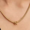 Buchstabe N Alphabet-Charm, 14 Karat vergoldet