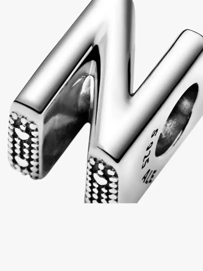 Buchstabe N Alphabet-Charm aus Sterlingsilber
