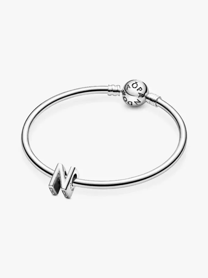 Buchstabe N Alphabet-Charm aus Sterlingsilber