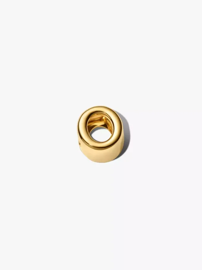 Buchstabe „O“ Alphabet-Charm, 14 Karat vergoldet