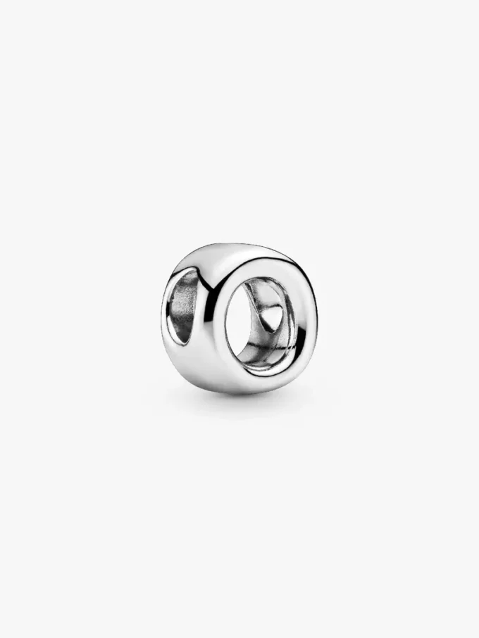 Buchstabe O Alphabet-Charm aus Sterlingsilber