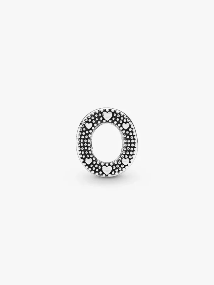 Buchstabe O Alphabet-Charm aus Sterlingsilber