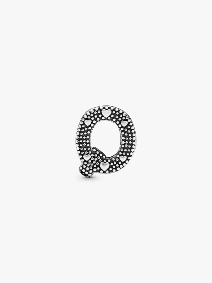 Buchstabe Q Alphabet-Charm aus Sterlingsilber Buchstabe Q Alphabet-Charm aus Sterlingsilber