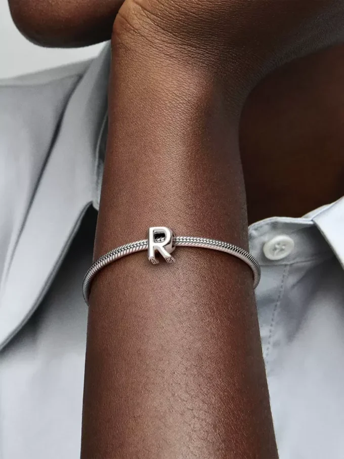Buchstabe R Alphabet-Charm aus Sterlingsilber