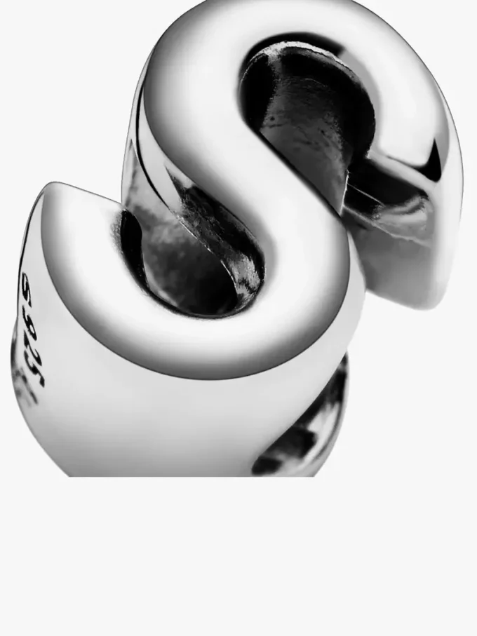 Buchstabe S Alphabet-Charm aus Sterlingsilber