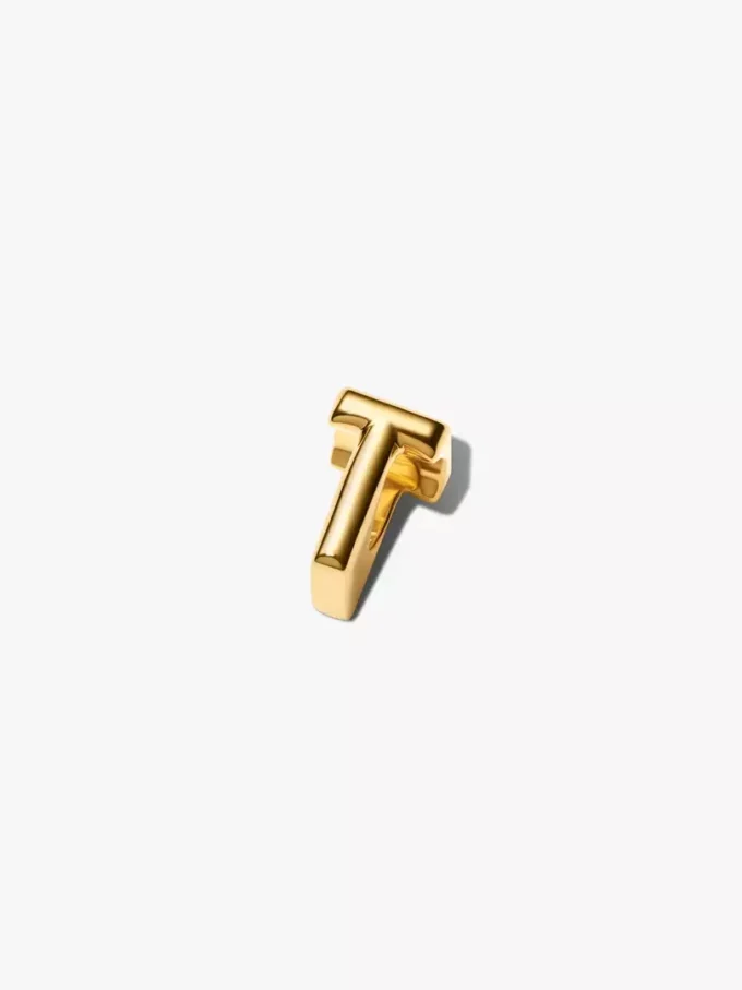 Buchstabe T, Alphabet-Charm, 14-karätig vergoldet
