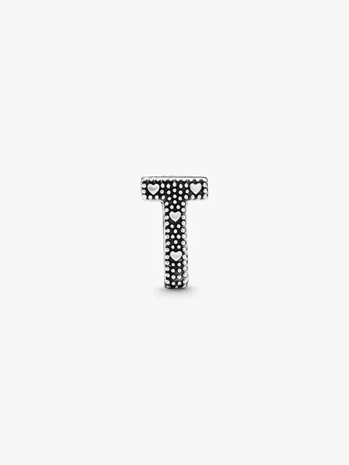 Buchstabe T Alphabet-Charm aus Sterlingsilber