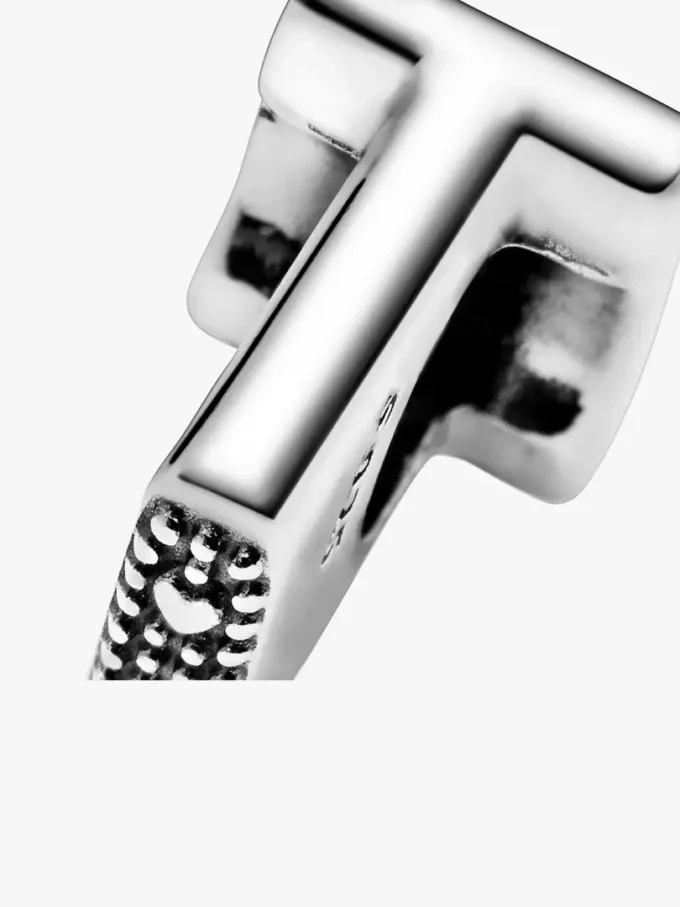 Buchstabe T Alphabet-Charm aus Sterlingsilber