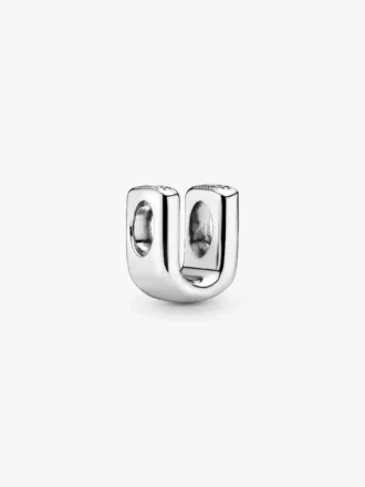 Buchstabe U Alphabet-Charm aus Sterlingsilber