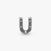 Buchstabe U Alphabet-Charm aus Sterlingsilber