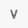 Buchstabe V Alphabet-Charm aus Sterlingsilber