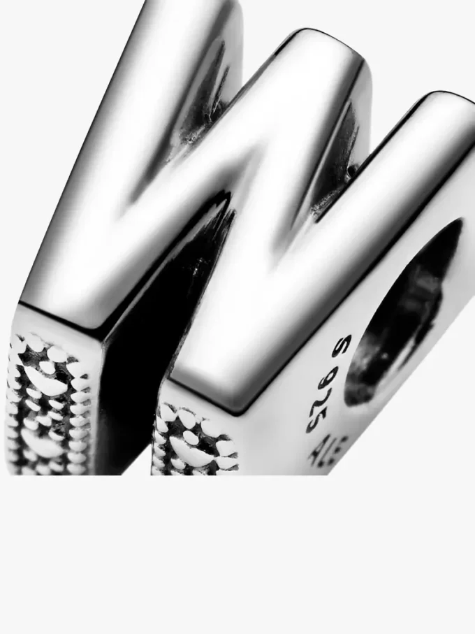 Buchstabe W Alphabet-Charm aus Sterlingsilber Buchstabe W Alphabet-Charm aus Sterlingsilber