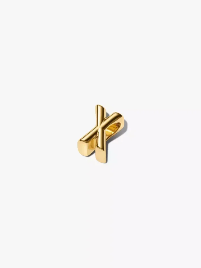 Buchstabe X Alphabet-Charm, 14 Karat vergoldet