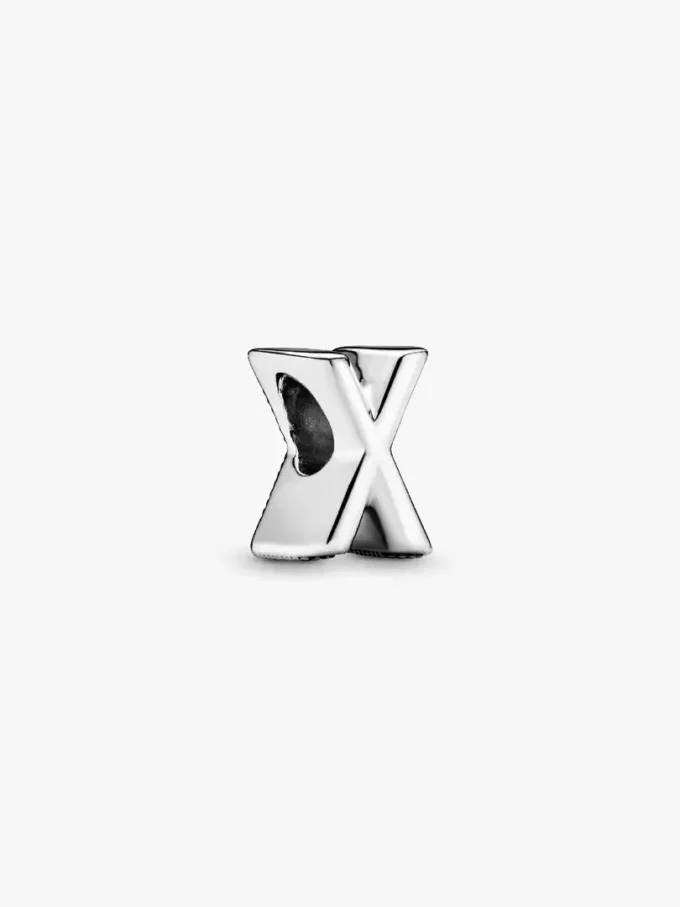 Buchstabe X Alphabet-Charm aus Sterlingsilber Buchstabe X Alphabet-Charm aus Sterlingsilber