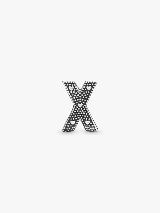 Buchstabe X Alphabet-Charm aus Sterlingsilber Buchstabe X Alphabet-Charm aus Sterlingsilber