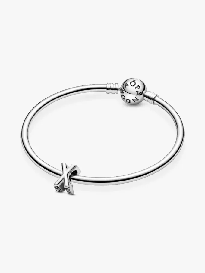Buchstabe X Alphabet-Charm aus Sterlingsilber Buchstabe X Alphabet-Charm aus Sterlingsilber