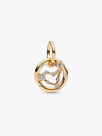 Stechfisch-Sternzeichen-Dangle Charm, 14-karätig vergoldet